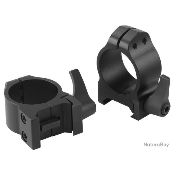 COLLIERS A LEVIER WARNE ACIER �30MM HAUT RUGER M77