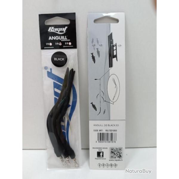 !! RAGOT 3 x  ANGUILL  2/0 BLACK !!