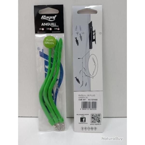 !! RAGOT 3 x ANGUILL  3/0 GREEN FLUO !!