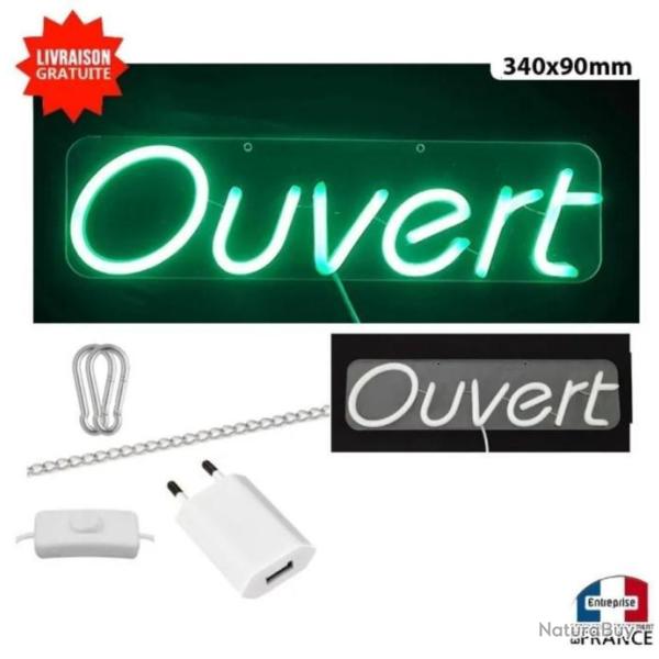 Panneau enseigne lumineuse Non led verre acrylique  suspendre Ouvert pour camion stand snack