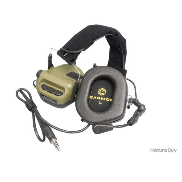 Casque Anti-Bruit EARMOR Electronique M32 Mod 3 Green Tactique Militaire LIVRAISON GRATUITE