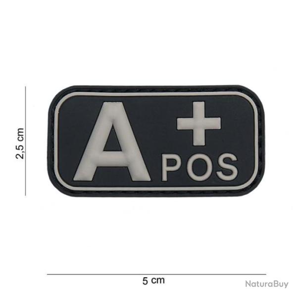 Patch 3D PVC A + noir avec velcro | 101 Inc (0001 0795)
