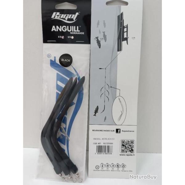 !! RAGOT 3 x  ANGUILL  4/0 BLACK !!