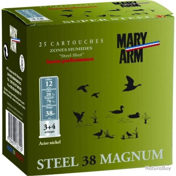 Cartouches Mary Arm Steel 38 Mag Acier Nickel� plomb n�1+2 BJ - Cal. 12 x2 boites