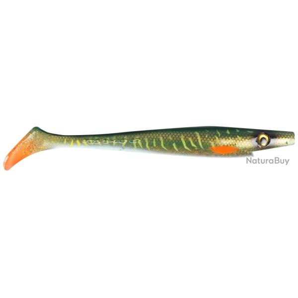 Leurre Souple CWC Strike Pro Pig Shad Junior 20cm MN3 - Green Motoroil Pike UV