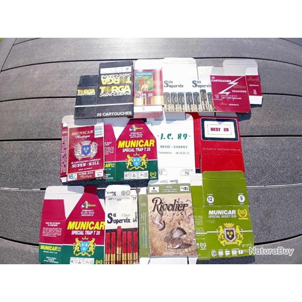 Lot de 12 boites de cartouches vides ancienne collection Lot 2