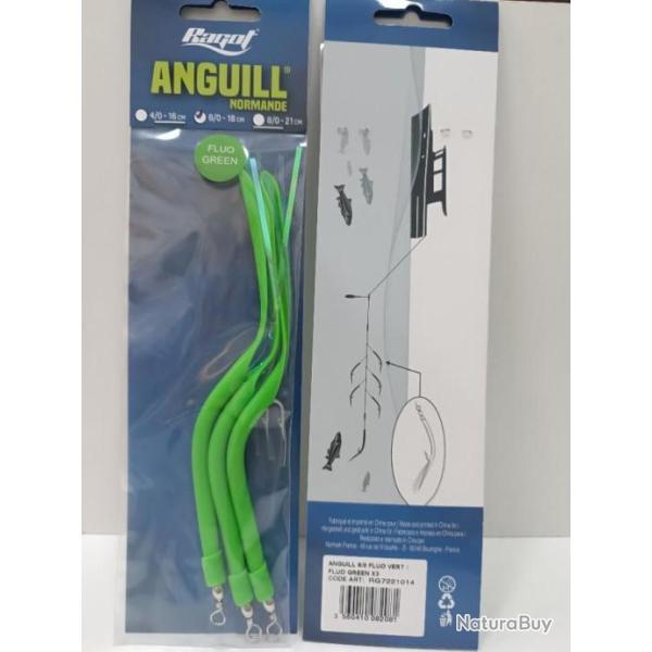 !! RAGOT 3 x  ANGUILL 6/0 FLUO GREEN !!