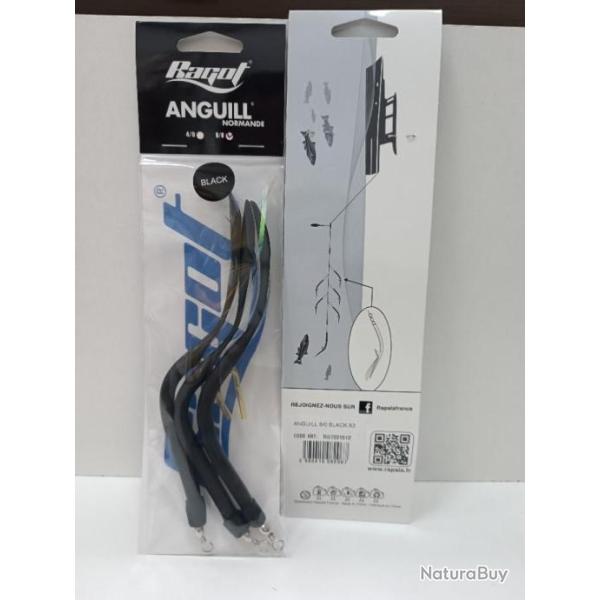 !! RAGOT 3 x  ANGUILL 8/0 BLACK !!