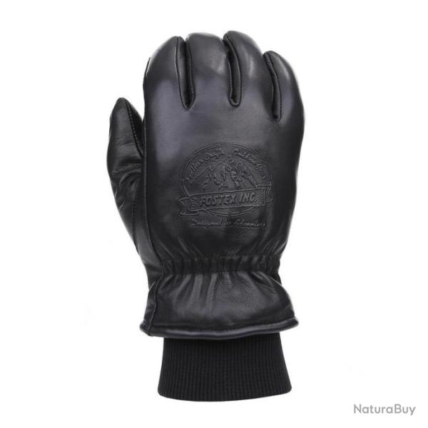Gants hiver en cuir de vacher fin Couleur Noir