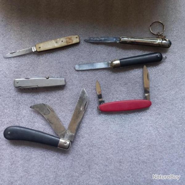 lot d'anciens couteaux pliants divers ...