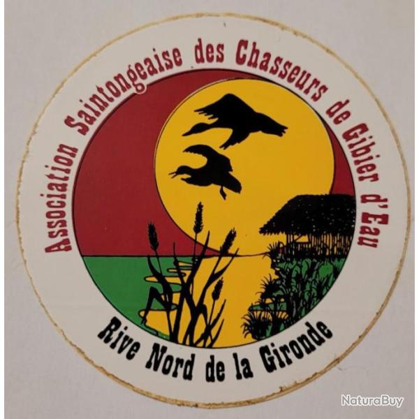 Autocollant chasse , gibier d'eau, gironde