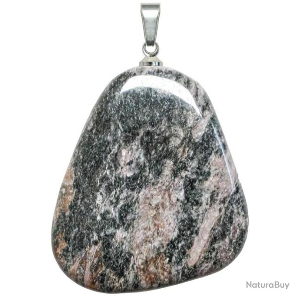 Pendentif galet plat en charo�te
