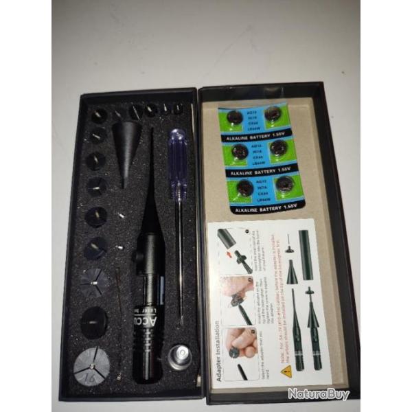 Collimateur Laser BORE SIGHTER Cal 4.5mm jusqu'� 9.3x74 +fusil lisse 12-16-20-28..