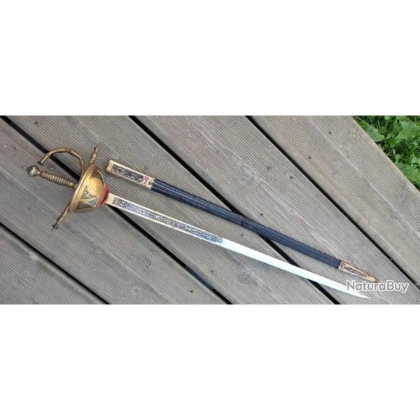 �p�e sabre Fleuret style Toledo spain Espagne complet