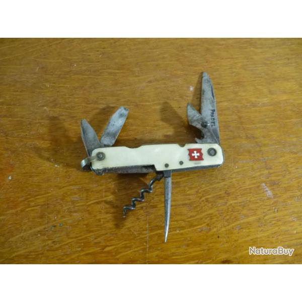 AO VIEUX COUTEAU MULTIFONCTION PLIANT PRADEL AVEC CROIX