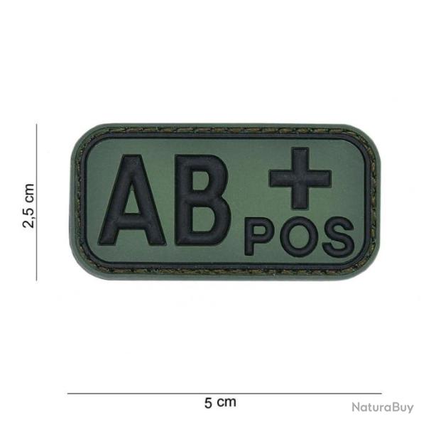 Patch 3D PVC AB+ vert avec velcro | 101 Inc (0001 0792)