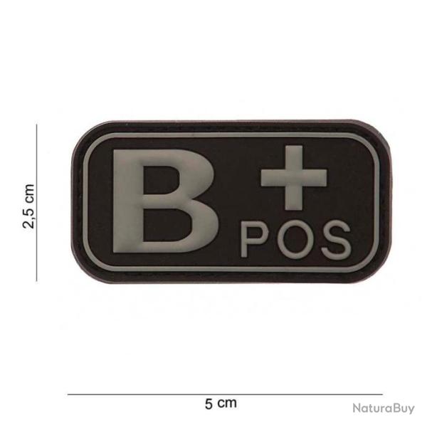 Patch 3D PVC B+ noir avec velcro | 101 Inc (0001 0791)