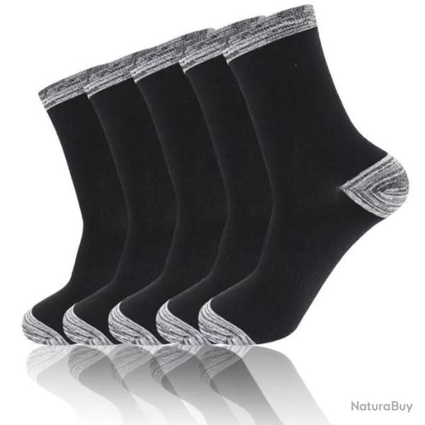 Chaussettes thermiques en  coton pour , lot 5 paires .a