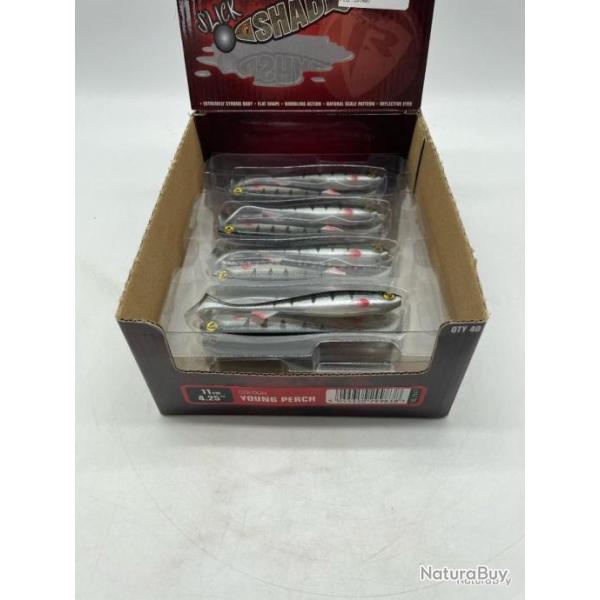 Leurre souple Fox rage slick Shad 11 cm young perch