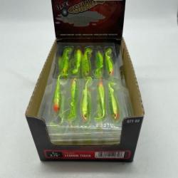 Leurre souple Fox rage slick Shad 7cm Lemon tiger