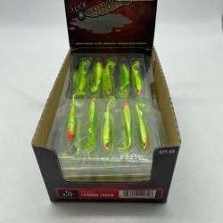 Leurre souple Fox rage slick Shad 7cm Lemon tiger