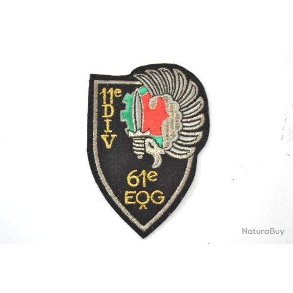 Patch brod� 11e DIV 61e AQG - Escadron de Quartier G�n�ral, 11 Division Parachutiste