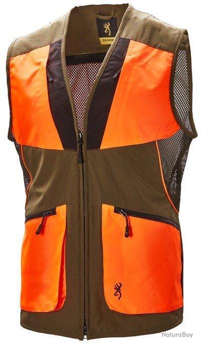Gilet De Chasse Gander Mountain, Kaki Et Orange Fluo, Taille L, Neuf Avec étiquette