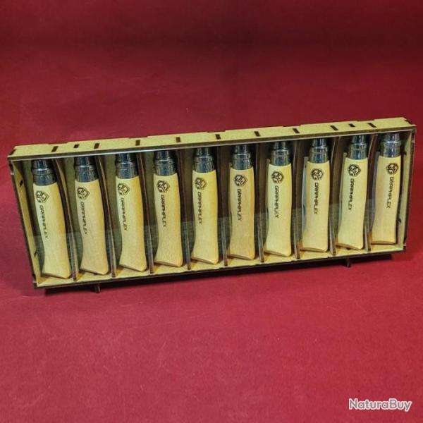 Boite exclusive en MDF pour 10 Opinels N�08