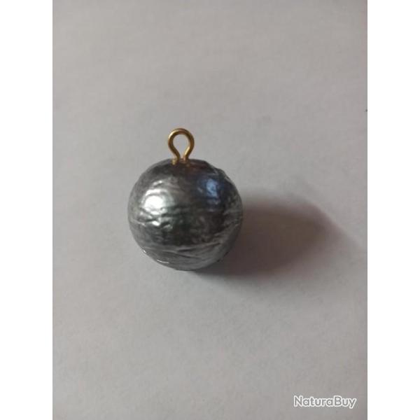 5 plombs boules � anneaux de 100g environ