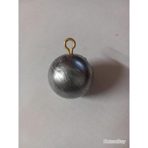 5 plombs boules  anneaux de 175g environ