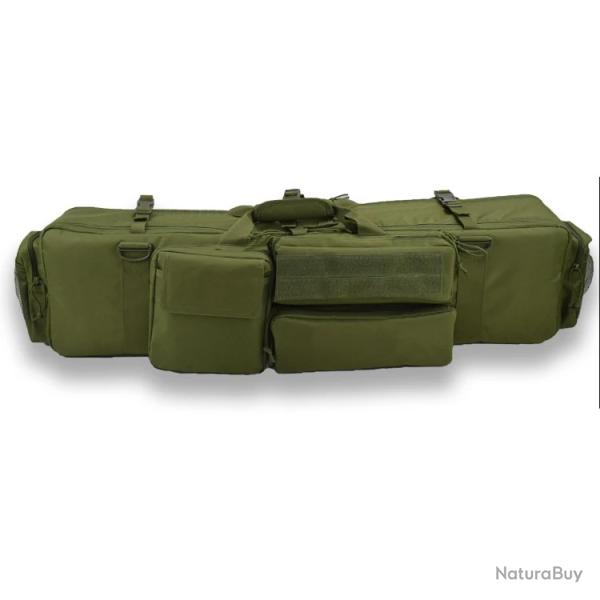 HOUSSE DE TRANSPORT POUR 2 CARABINES + MUNITIONS ET ACCESSOIRES - VERT - LIVRAISON GRATUITE