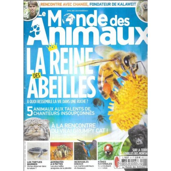le monde des animaux 2018 21 , la reine des abeilles, tortues marines, martin p�cheur, lycaons