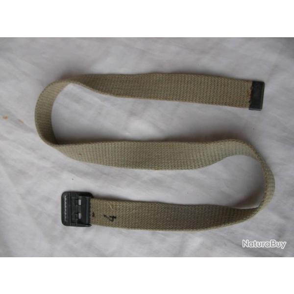 WW2 US CEINTURE M1937 EN TOILE CLAIRE MILITAIRE AMRICAINE DE TROUPE/SOUS OFFICIERS 88/90 CM " 4 "