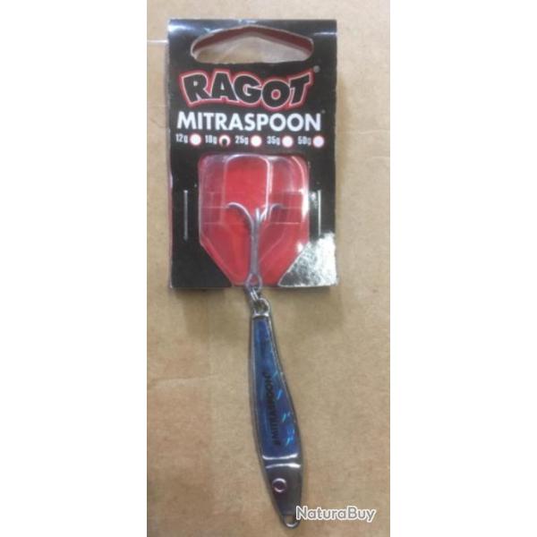 Leurre / Cuill�re Jig Mer RAGOT MITRASPOON SBT/ 18g Bleu (lot de 3 cuill�res)