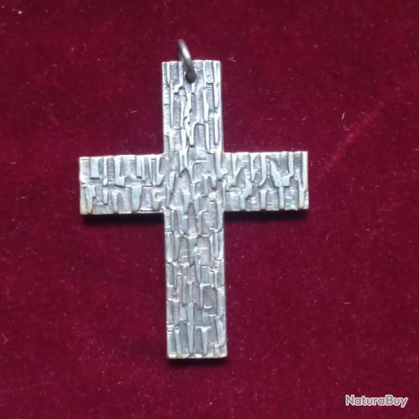 Superbe ancien crucifix brutaliste provenance joaillerie belge " FISCH "