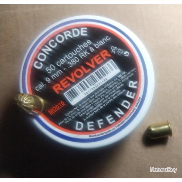 munition a blanc 9 mm / 380 RK Concorde, ...  l'unit.