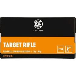 Cartouches RWS TARGET RIFLE - Cal: 22LR - 40 Grs - Boite de 50 unit&eacute;s