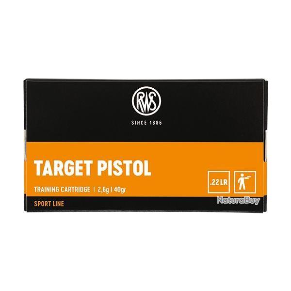 Cartouches RWS TARGET PISTOL -Calibre 22LR - 40 Grs - Boite de 50 unit�s
