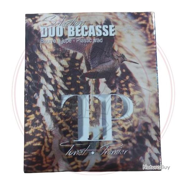 Cartouches TUNET TP DUO BECASSE plombs n�10 et 8 - Cal. 12/70 - Bourre � jupe - x10