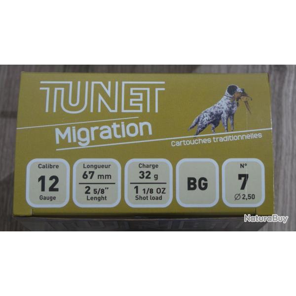 Cartouches TUNET MIGRATION Cal 12 67 BG x25