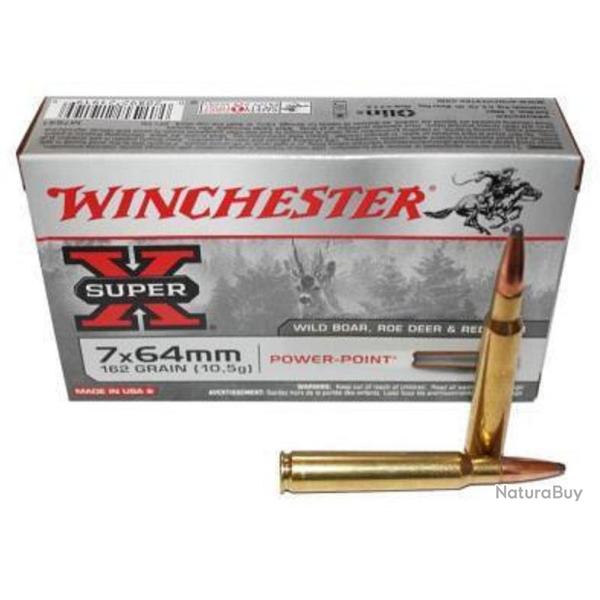 Cartouches WINCHESTER 7x64 POWER POINT 162grs - Boite de 20 unit�s