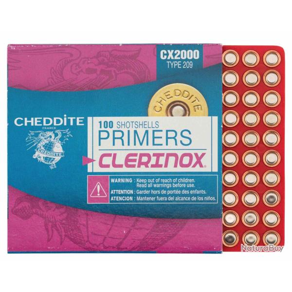 CHEDDITE - AMORCES CLERINOX CX2000 - TYPE 209 (X100)