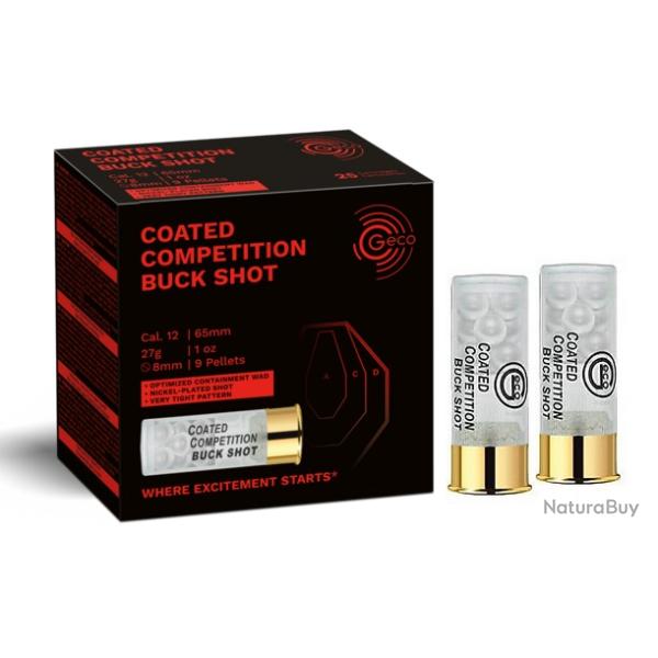 GECO BUCK SHOT COMPETITION BOITES DE 25 CARTOUCHES