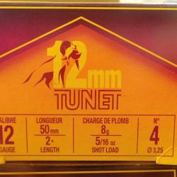 Cartouches TUNET 12 mm Petit Gibier boite de 25