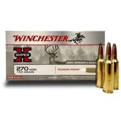 Cartouches WINCHESTER 270 WSM POWERPOINT 150grs - boite de 20 unit&eacute;s