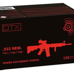 Cartouches GECO DTX FMJ - cal:223 Rem - 55GRS - PAR 150