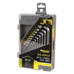 Wheeler Engineering Jeu Cl&eacute;s Allen SAE/Metric, Cl&eacute;s Torx 45-Pi&egrave;ces