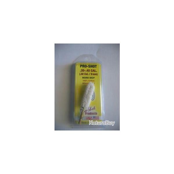 Ecouvillon coton PRO-SHOT Cal. 38 - 9mm
