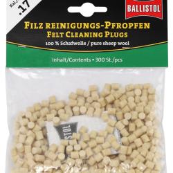 Tampon de nettoyage BALLISTOL Feutre Classique Cal. 17 - 300 Pcs