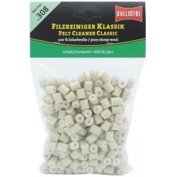 Tampon de nettoyage BALLISTOL Feutre Classique Cal. 308 - 300 Pcs